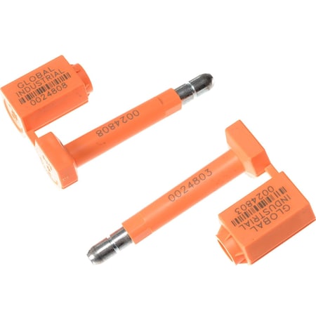 Global Industrial High Security Bolt Seal, Orange, 50PK 670487OR